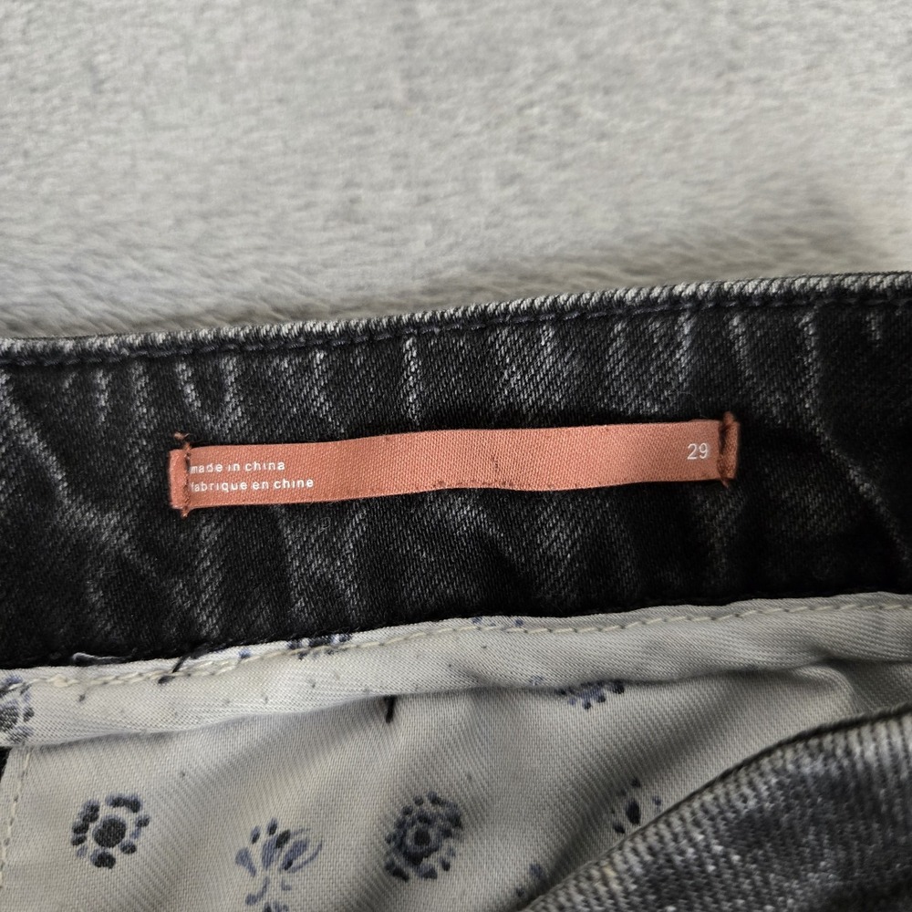 Anthropologie Pilcro The Skipper Jeans Women 29 Black High Rise Wide Leg Stretch - Picture 3 of 12